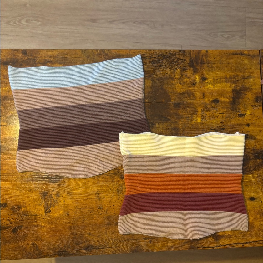 Multicolor Striped Tube Tops